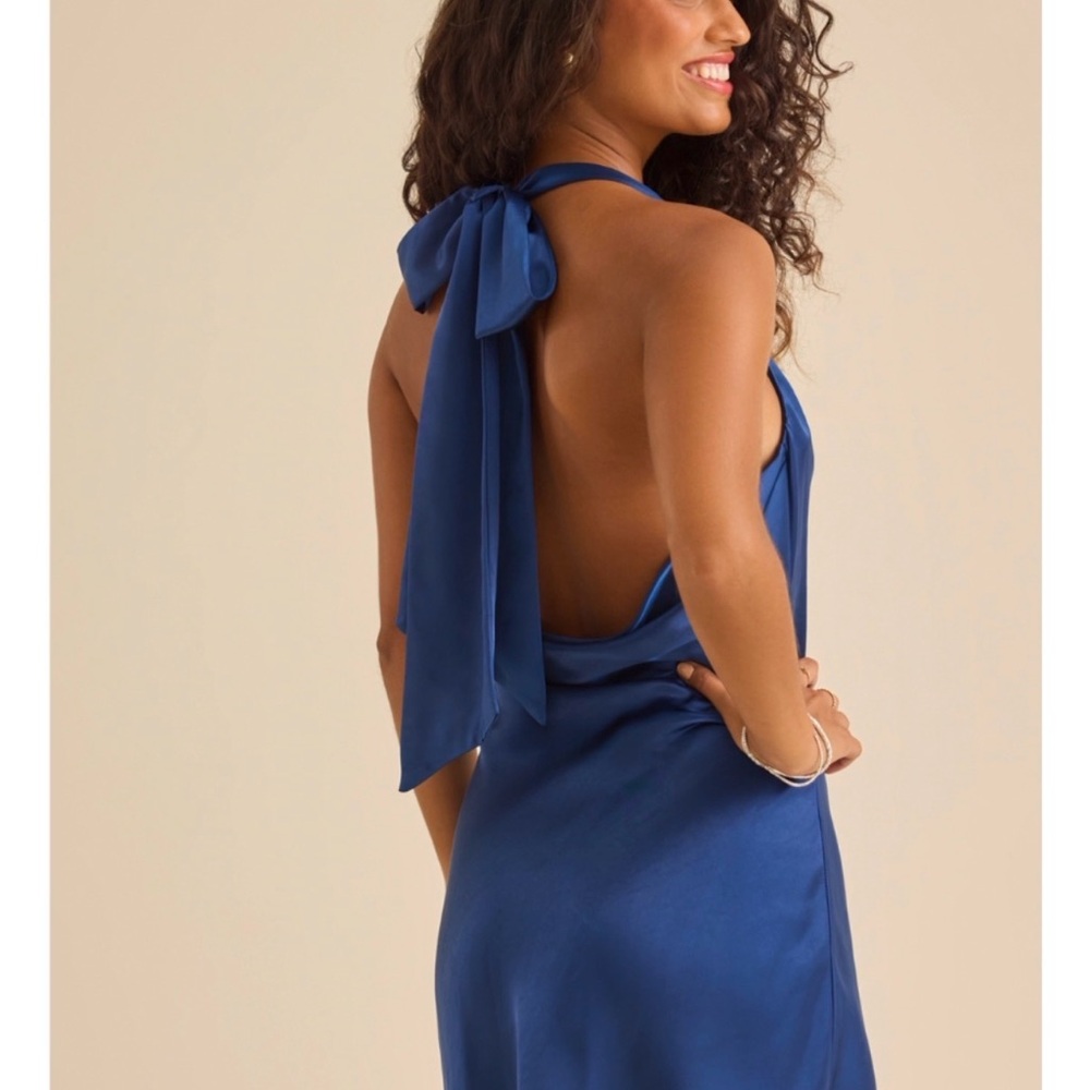 Altar'd State Royal Blue Backless Dress